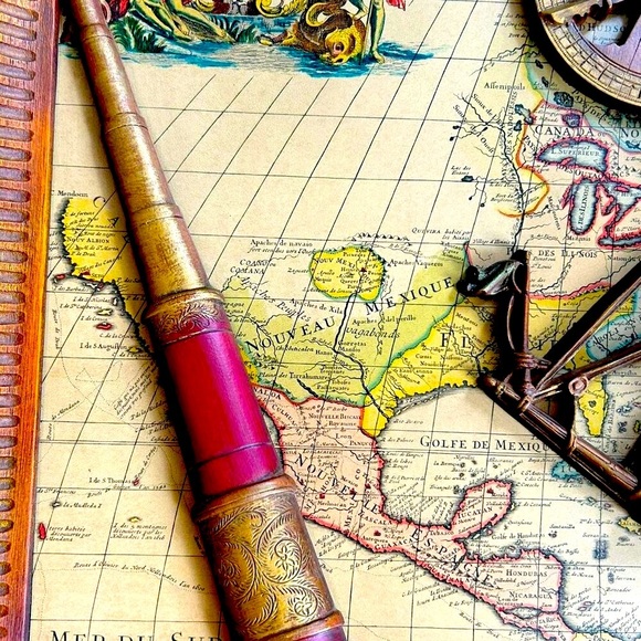 Vintage Midcentury 3D Shadow Box – L’Amérique Septentrionale Map Art - Picture 5 of 8